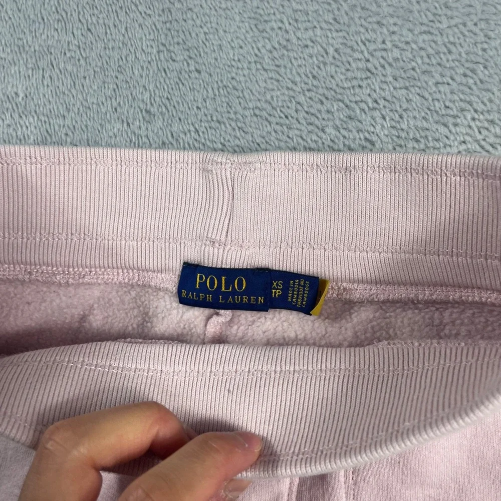 Polo Ralph Lauren Mens XS Pink Fleece Jogger Sweatpants Pony Logo Drawstring